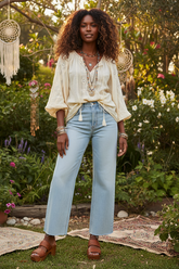 Moon Curve Raw Hem Crop Jeans | Hey Joanie – Wide-Leg Denim, Jeans, $ 128.00, A Moment Of Now™