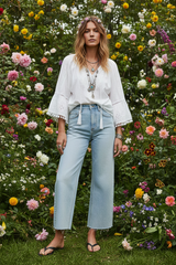 Moon Curve Raw Hem Crop Jeans | Hey Joanie – Wide-Leg Denim, Jeans, $ 128.00, A Moment Of Now™