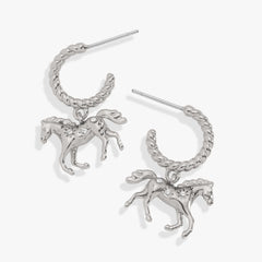 Horse Huggie Hoop Earrings, Earrings, $ 34.00, A Moment Of Now™