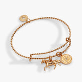 Horse Rope Textured Charm Bangle, Bracelets, $ 38.00, A Moment Of Now™