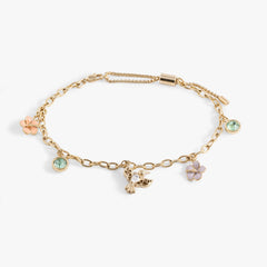 Hummingbird Multicharm Adjustable Anklet, Anklets, $ 44.00, A Moment Of Now™