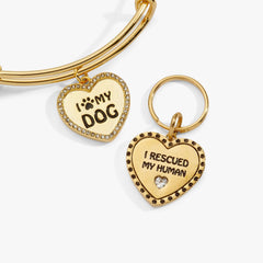 'I Love My Dog' Bangle & Pet Collar Charm Set of 2, Bracelets, $ 44.00, A Moment Of Now™
