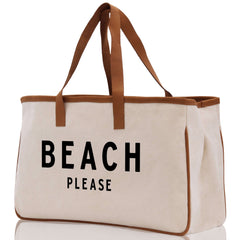Beach Please Large Chic Tote Weekender Beach Bag