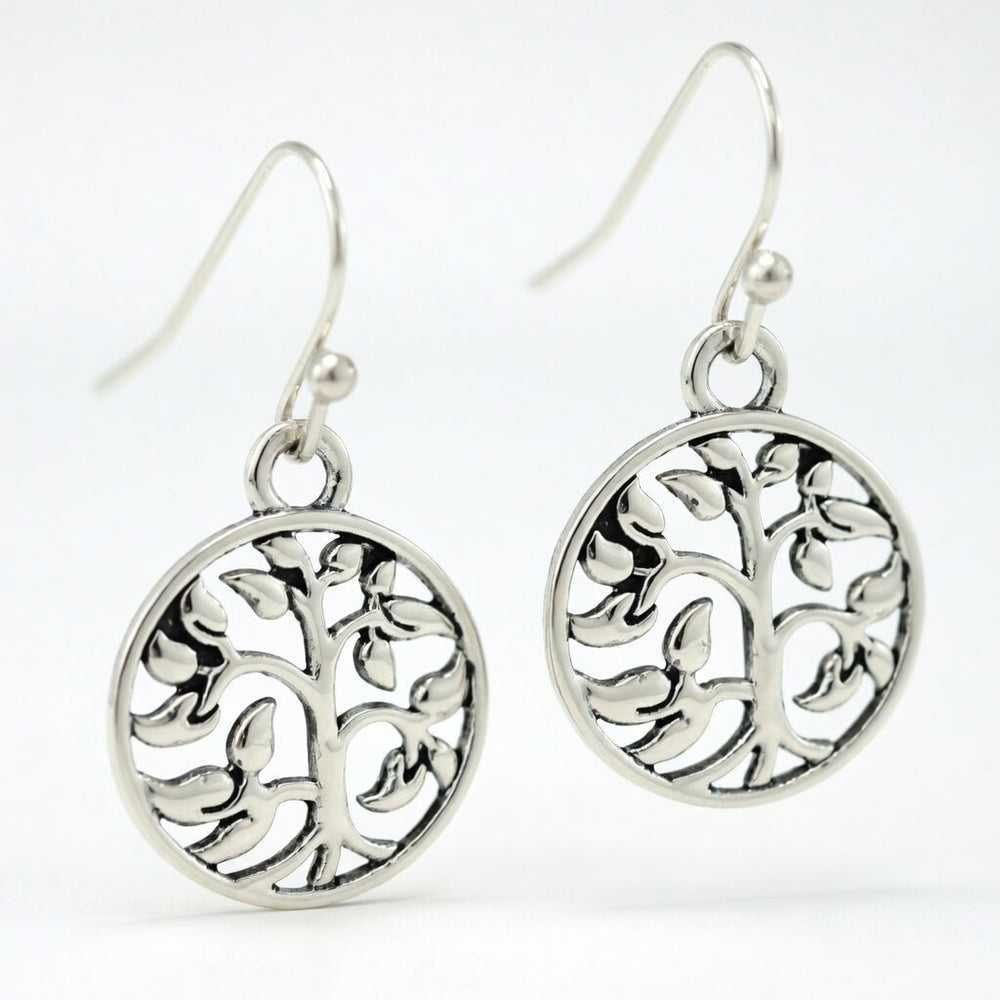 Silver Tree of Life Dangle Earrings | Family Tree Jewelry, Earrings, $ 10.99, A Moment Of Now™