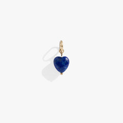 Lapis Gemstone Heart Interchangeable Charm, Charms & Pendants, $ 14.00, A Moment Of Now™
