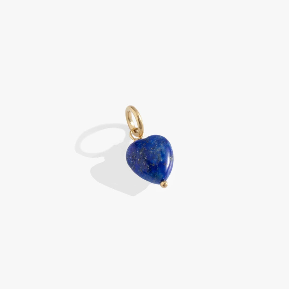 Lapis Gemstone Heart Interchangeable Charm | Boutique In USA, Charms & Pendants, $ 14.00, A Moment Of Now™