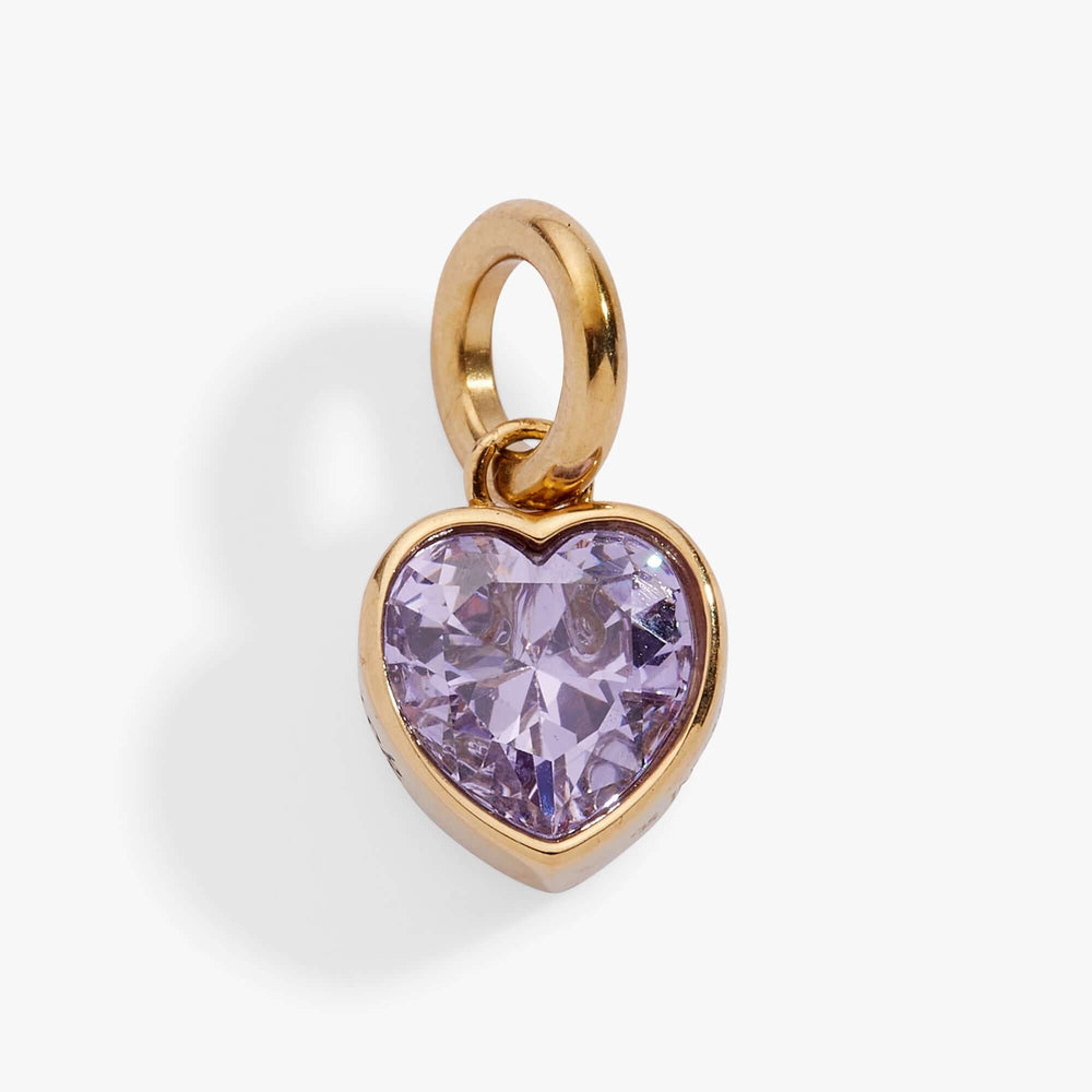 June 'Luck' Heart Birthstone Charm, Charms & Pendants, $ 16.00, A Moment Of Now™