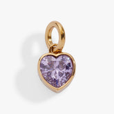 June 'Luck' Heart Birthstone Charm, Charms & Pendants, $ 16.00, A Moment Of Now™