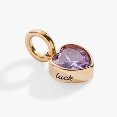June 'Luck' Heart Birthstone Charm, Charms & Pendants, $ 16.00, A Moment Of Now™