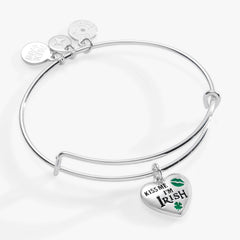 “Kiss Me I’m Irish” Charm Bangle, Bracelets, $ 34.00, A Moment Of Now™