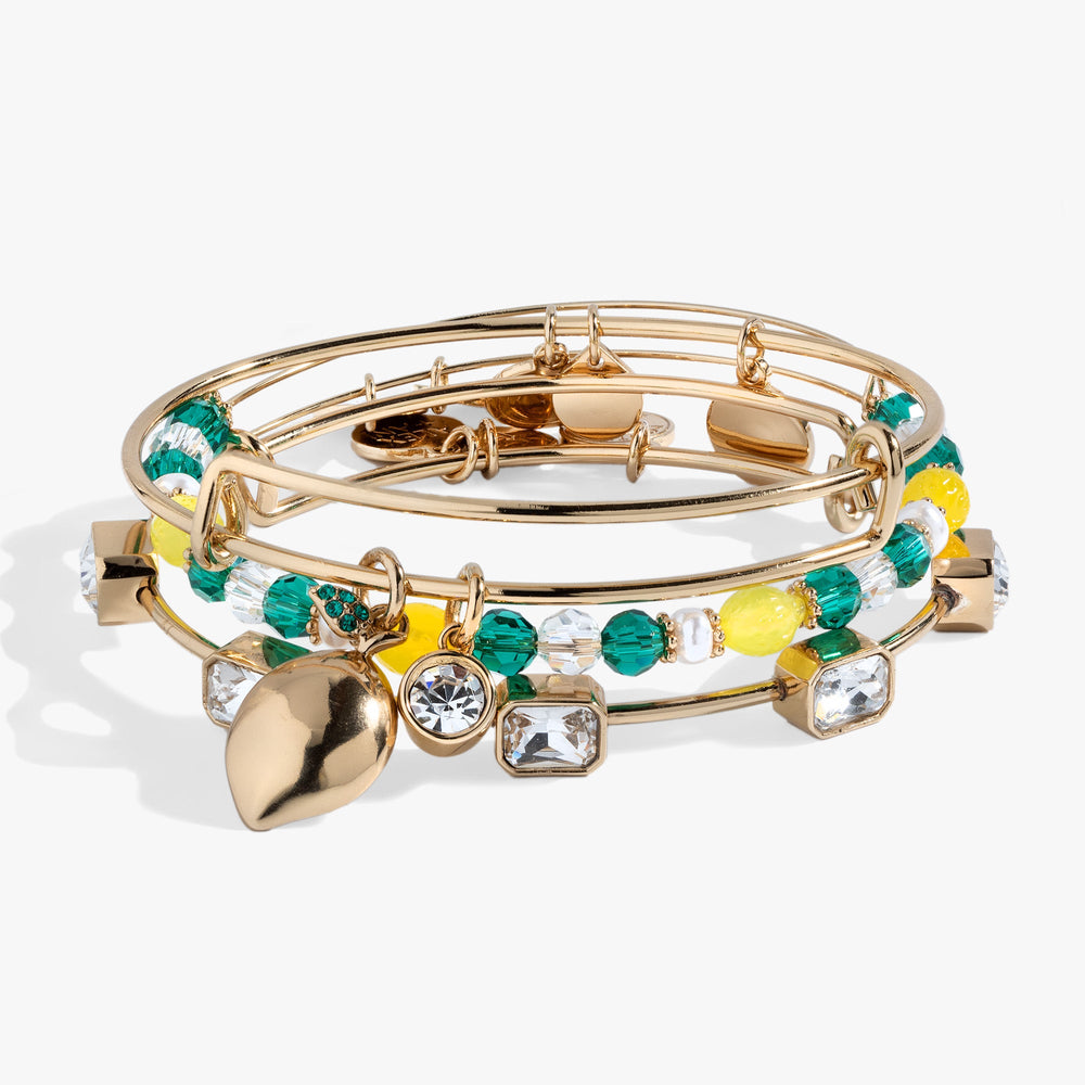 Lemon Charm Bangle Set of 3, Bracelets, $ 38.90, A Moment Of Now™