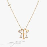 Libra Zodiac Charm Cluster Necklace | Boutique In USA, Necklaces, $ 54.00, A Moment Of Now™