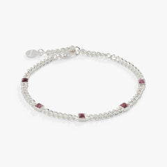 June Birthstone Light Amethyst Curb Chain Bracelet, Bracelets, $ 28.00, A Moment Of Now™