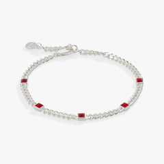 July Birthstone Ruby Curb Chain Bracelet | Boutique In USA, Bracelets, $ 28.00, A Moment Of Now™