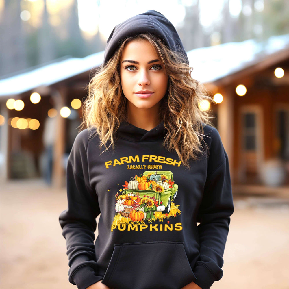 Locally Grown Pumpkins Farm Fresh Farmhouse Style Unisex Hoodie | Boutique In USA, Hoodies, $ 48.50, A Moment Of Now™