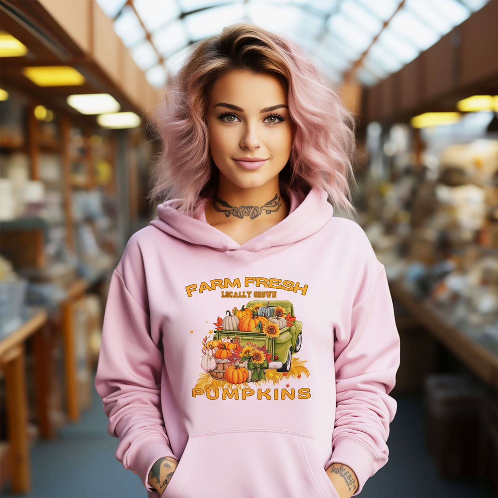 Locally Grown Pumpkins Farm Fresh Farmhouse Style Unisex Hoodie | Boutique In USA, Hoodies, $ 48.50, A Moment Of Now™