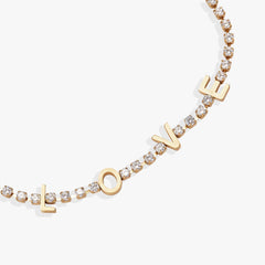 “Love” Crystal Tennis Bracelet, Bracelets, $ 18.90, A Moment Of Now™