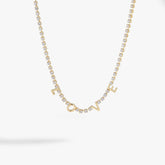 "Love" Crystal Tennis Necklace, Necklaces, $ 23.90, A Moment Of Now™