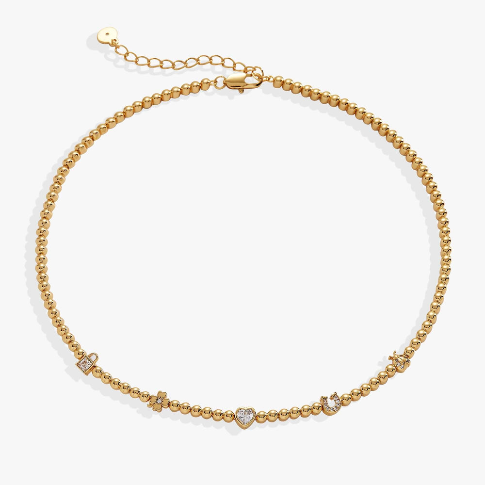 Love and Luck Tennis Necklace, Necklaces, $ 68.00, A Moment Of Now™