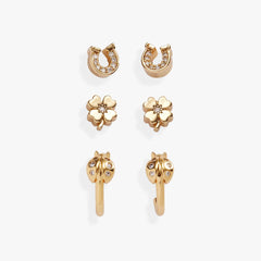 Love and Luck Stud & Hoop Earrings Set of 3, Earrings, $ 44.00, A Moment Of Now™