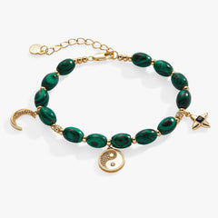 Malachite Charm Bracelet, Bracelets, $ 28.90, A Moment Of Now™