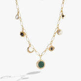 Malachite Charm Necklace | Boutique In USA, Necklaces, $ 47.90, A Moment Of Now™