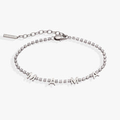 'Mama' Crystal Tennis Bracelet, Bracelets, $ 38.00, A Moment Of Now™