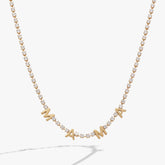 "Mama" Crystal Tennis Necklace, Necklaces, $ 44.00, A Moment Of Now™