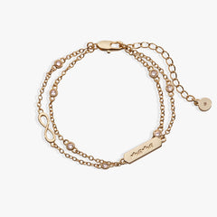 Mama Infinity Chain Double Strand Bracelet, Bracelets, $ 38.00, A Moment Of Now™