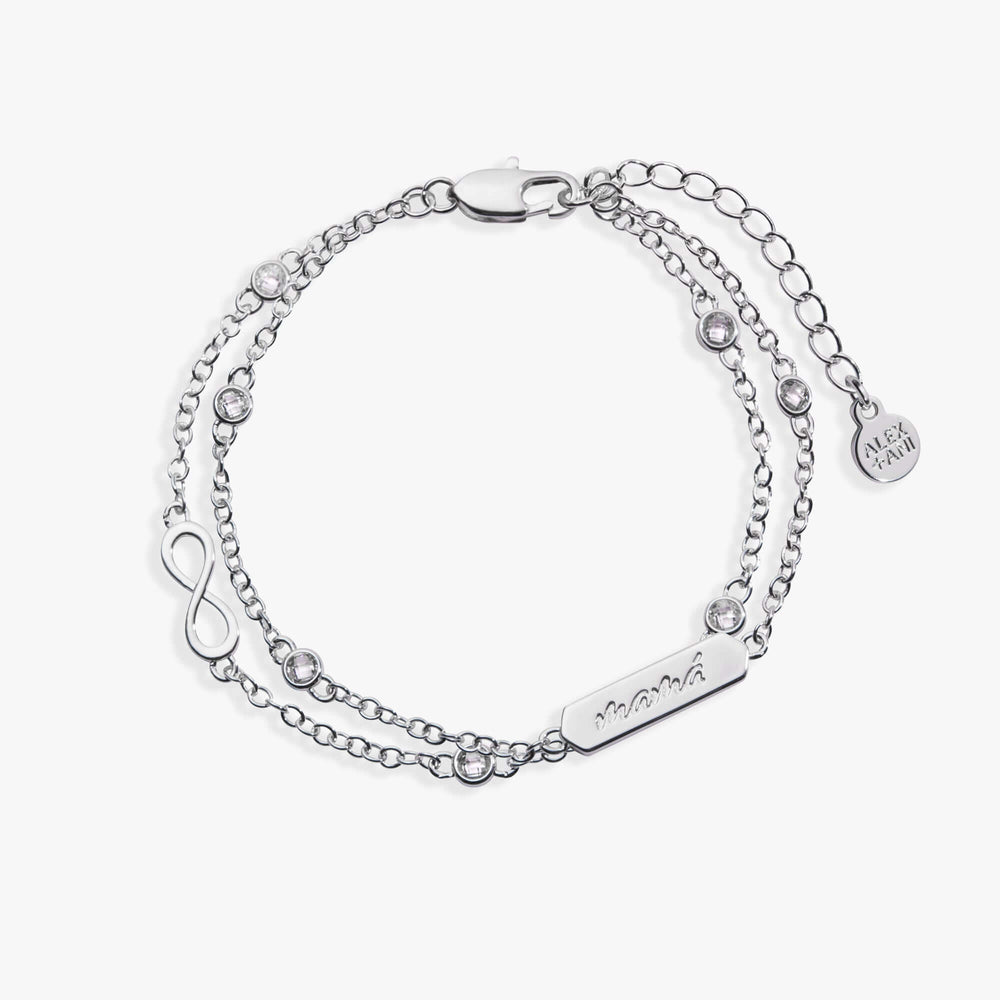 Mamá Infinity Chain Double Strand Bracelet, Bracelets, $ 38.00, A Moment Of Now™