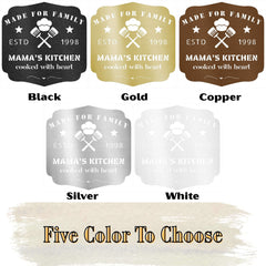 Mama’s Kitchen Metal Wall Art – Custom Name Gift for Mom