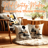 Mid-century Modern Geometry Throw Pillow Cushion