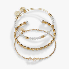Mom Script Bracelet, Set of 3, Bracelets, $ 68.00, A Moment Of Now™