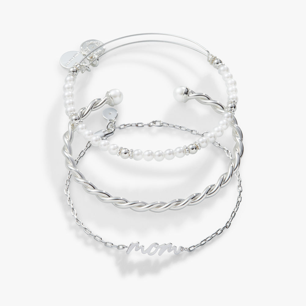 Mom Script Bracelet, Set of 3, Bracelets, $ 68.00, A Moment Of Now™