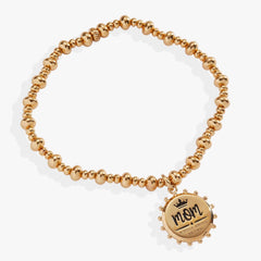 'Mom, A Title Above Queen' Beaded Stretch Charm Bracelet, Bracelets, $ 21.90, A Moment Of Now™