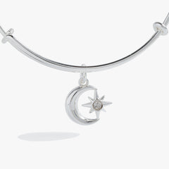 Star and Moon Charm Bangle, Bracelets, $ 28.00, A Moment Of Now™
