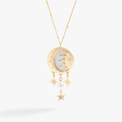 Moon and Sun Multicharm Necklace, Necklaces, $ 28.90, A Moment Of Now™