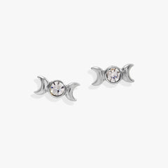 Crystal Lunar Phase Mini Stud Earrings, Earrings, $ 24.90, A Moment Of Now™