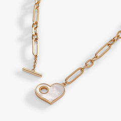 Heart Mother of Pearl Toggle Necklace, Necklaces, $ 48.00, A Moment Of Now™