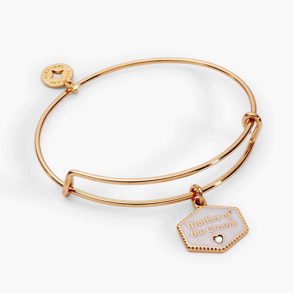 Mother of the Groom Mother of Pearl Charm Bangle, Bracelets, $ 28.00, A Moment Of Now™