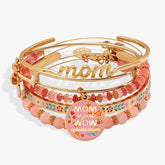 'Mom Is Just Wow Upside Down' Bangle Set of 5, Bracelets, $ 128.00, A Moment Of Now™