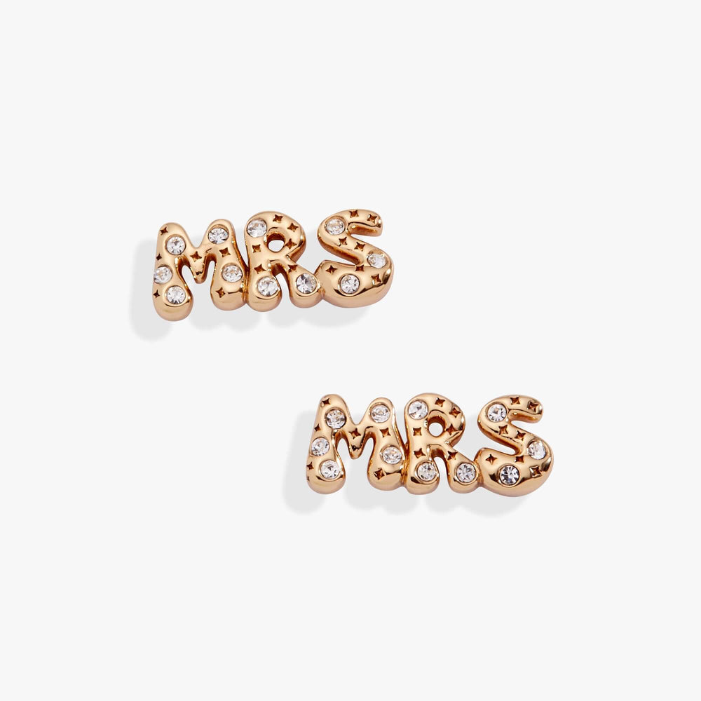 'Mrs' Bubble Crystal Stud Earrings, Earrings, $ 28.00, A Moment Of Now™