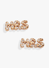 'Mrs' Bubble Crystal Stud Earrings