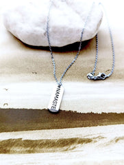 Namaste Engraved Pendant Yoga Buddha Necklace, Necklaces, $ 9.99, A Moment Of Now™