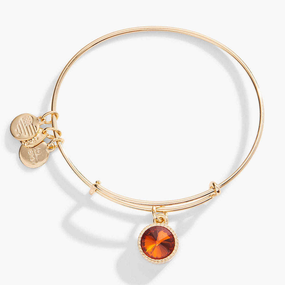 November Birthstone Charm Bangle, Topaz, Bracelets, $ 28.00, A Moment Of Now™