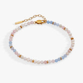 Sandy Peach Ombre Semi-Precious Beaded Anklet, Anklets, $ 38.00, A Moment Of Now™