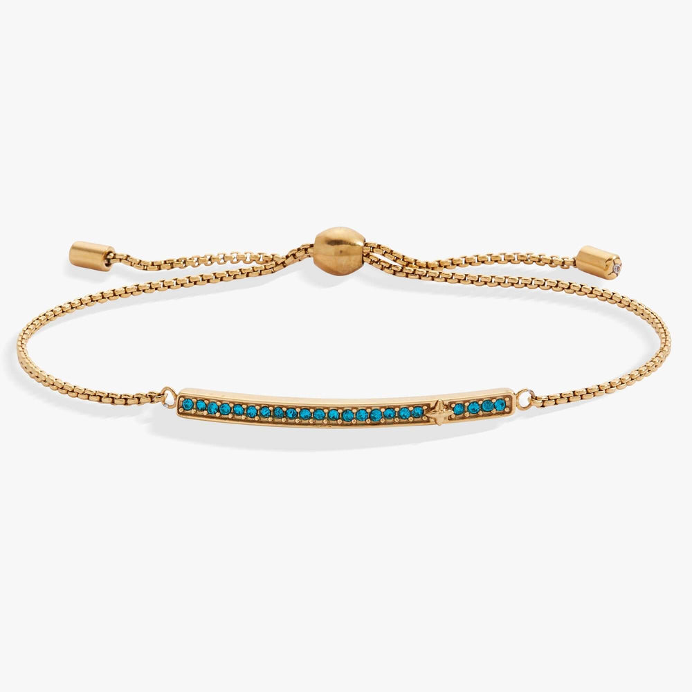 December Everyday Birthstone Pave Bolo Bracelet, Bracelets, $ 38.00, A Moment Of Now™