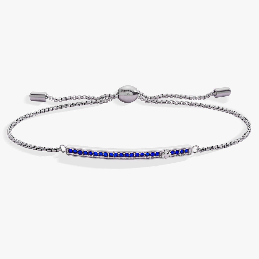 September Everyday Birthstone Pave Bolo Bracelet, Bracelets, $ 38.00, A Moment Of Now™
