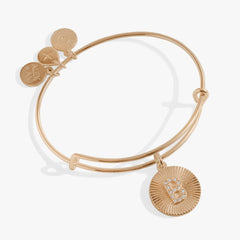 Initial B Pave Starburst Texture Bangle, Bracelets, $ 28.00, A Moment Of Now™