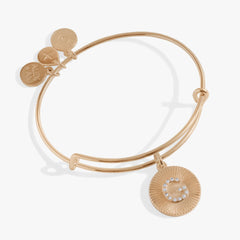 Initial G Pave Starburst Texture Bangle | Boutique In USA, Bracelets, $ 28.00, A Moment Of Now™